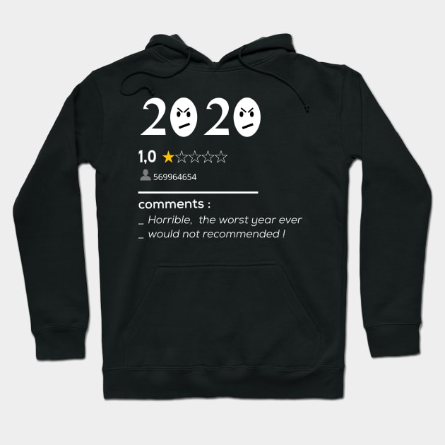 2020 one star rating Hoodie by afmr.2007@gmail.com